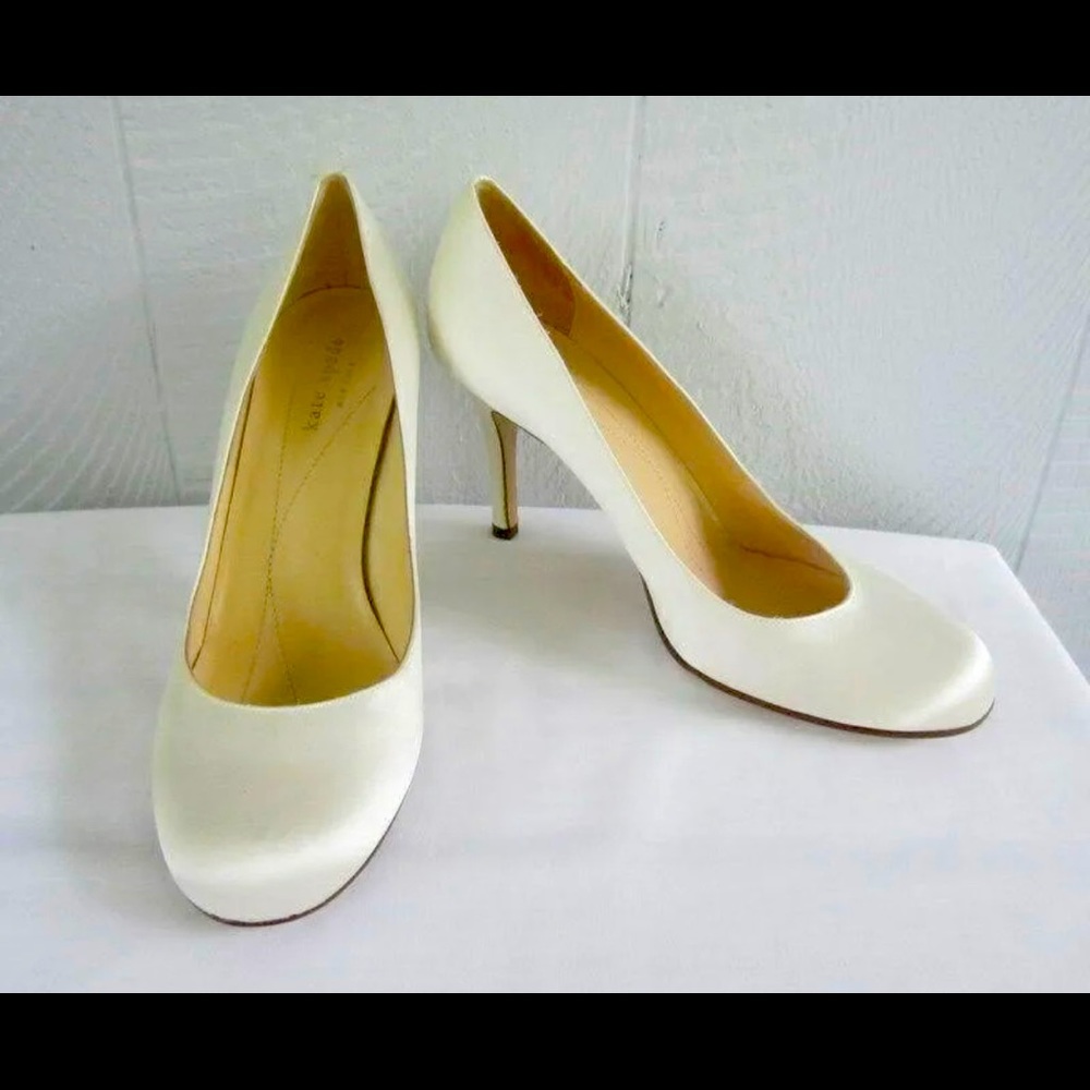 Kate Spade ivory satin heels